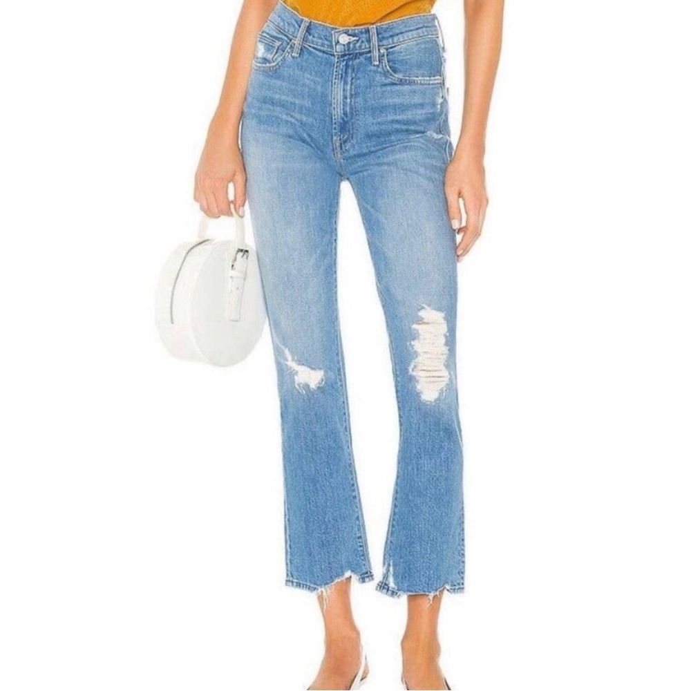 Mother Superior The Insider Ankle Chew Distressed Jeans Size 24 destroyed Bills